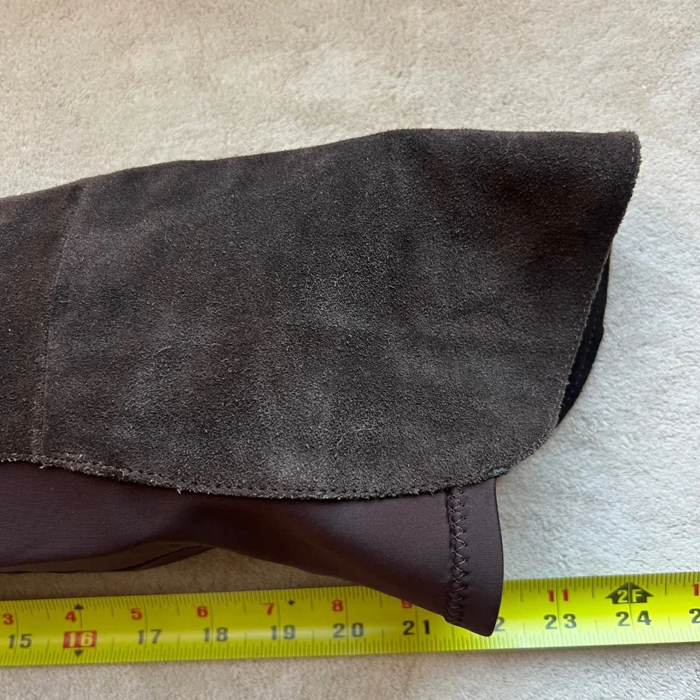 Chinese Laundry Radiance Brown Suede Stretch Over The Knee Boots Women 7 37.5‎